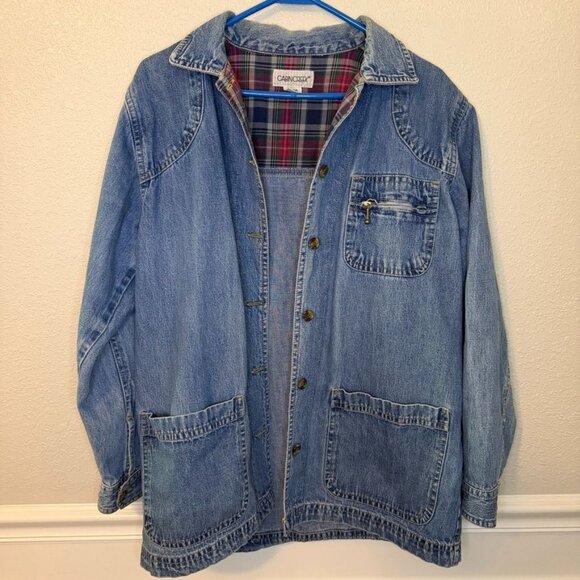 Cabin Creek Jackets & Blazers - VTG Cabin Creek Jean Barn Coat Shacket Sz Medium Women's Thick Button Up